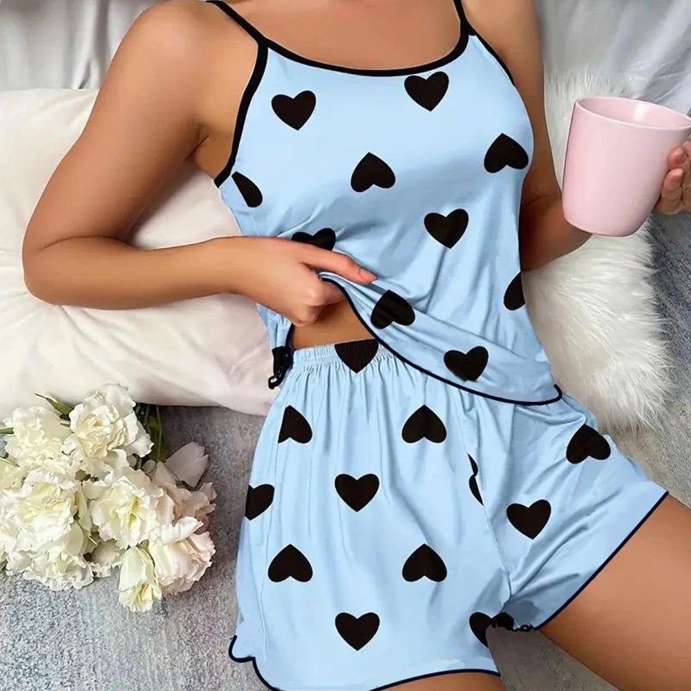 Women's Pajama Set Ice Silk Comfortable Casual Summer ﻿