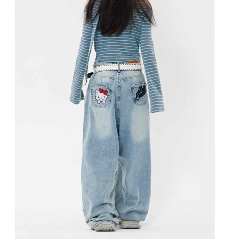 Sanrio Hello Kitty Y2k Baggy Jeans