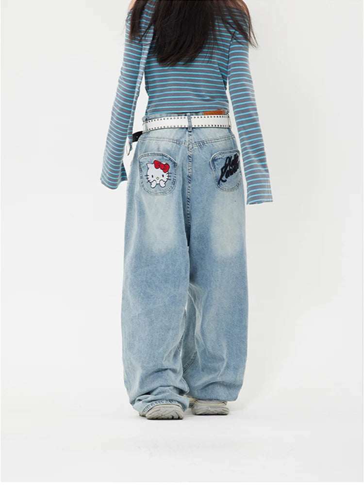 Sanrio Hello Kitty Y2k Baggy Jeans