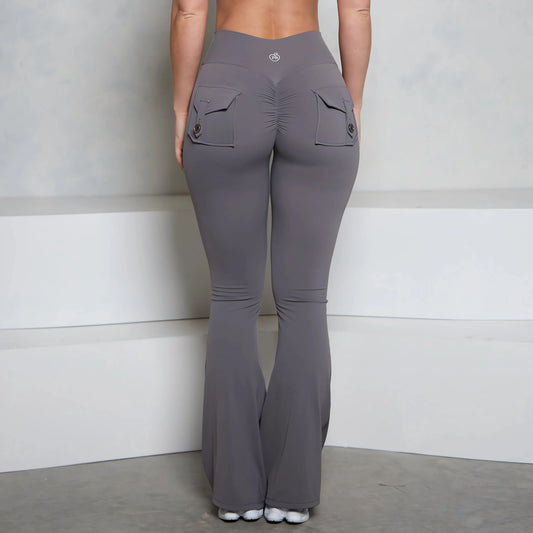 Pocket Flare Scrunch Butt Leggings