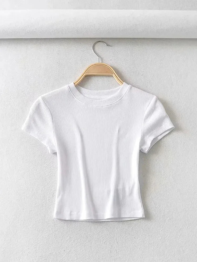 Summer Women O-neck Short-sleeve T-shirt