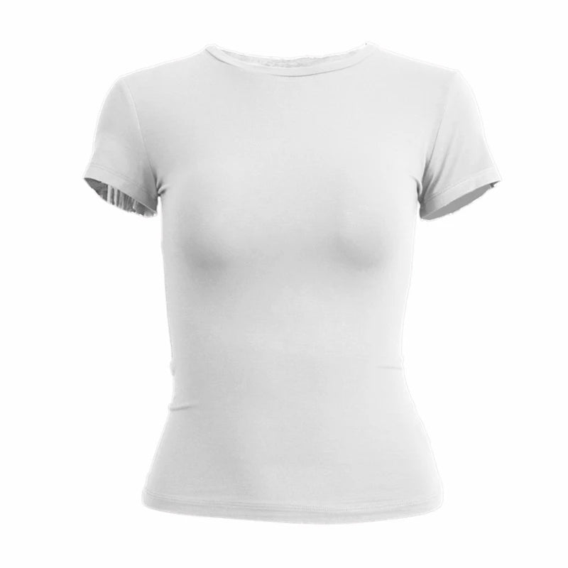 Woman Clothing Short Sleeve T-shirt Slim Fit Top