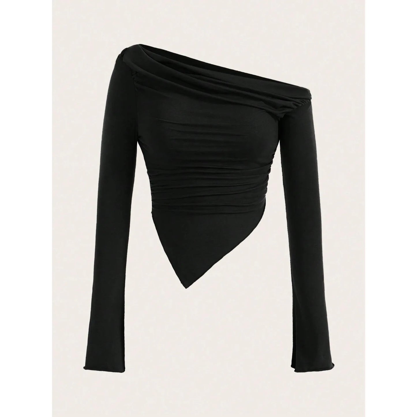 One Shoulder Long Sleeve T Shirt