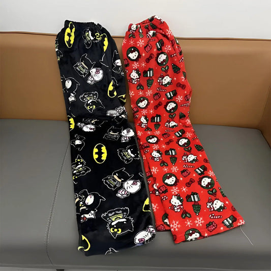 Sanrio Y2k Autumn Hellokitty Batman Pajama Pants