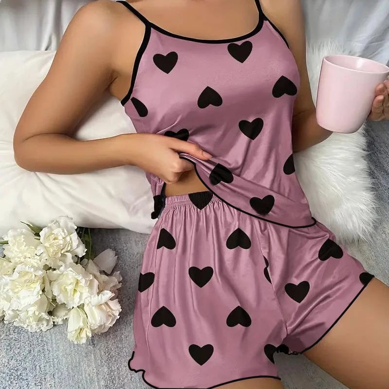 Women's Pajama Set Ice Silk Comfortable Casual Summer ﻿