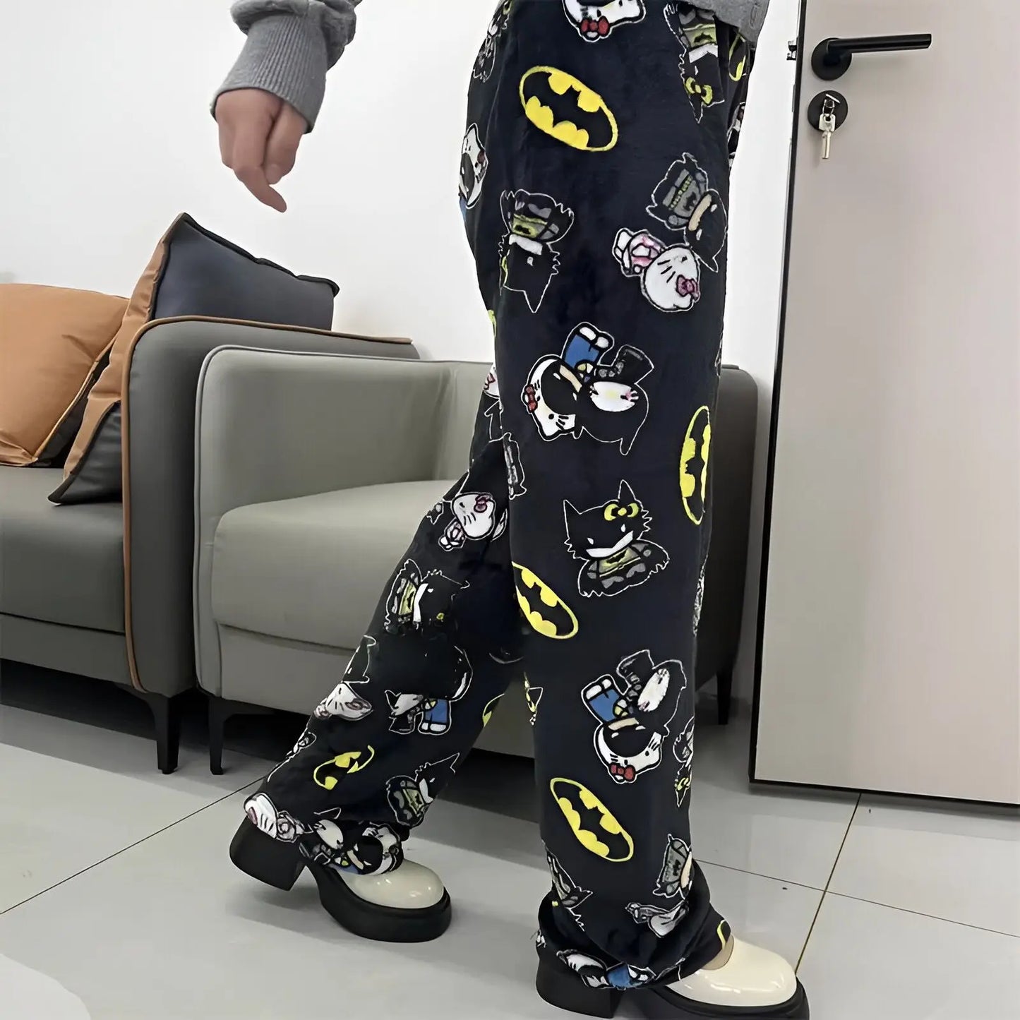 Sanrio Y2k Autumn Hellokitty Batman Pajama Pants