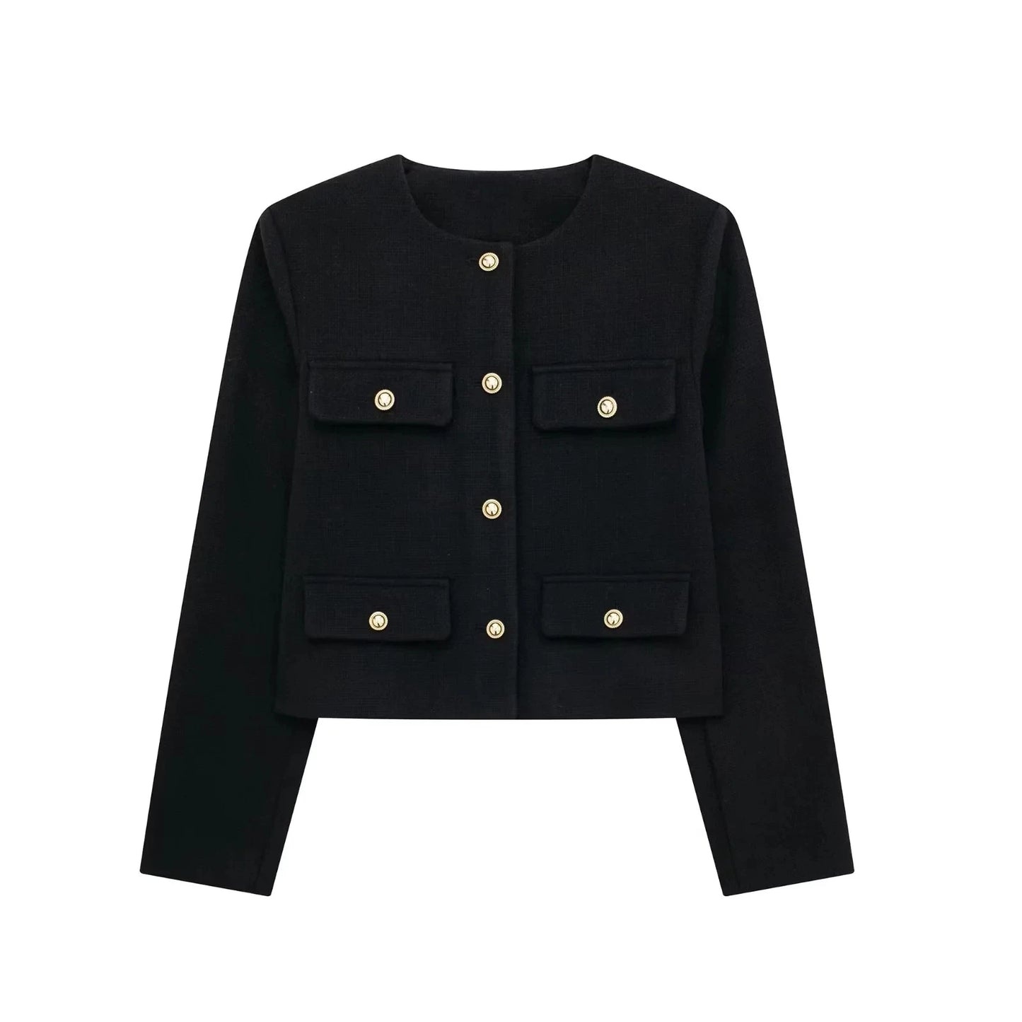 Women Elegant Cropped Fashion Jacket