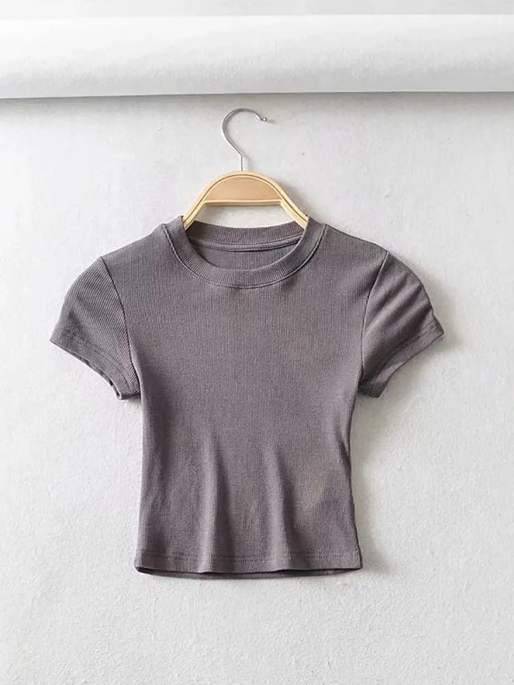 Summer Women O-neck Short-sleeve T-shirt