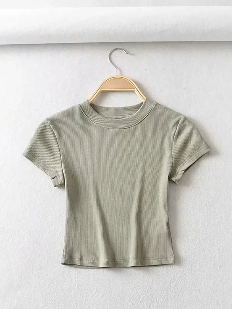 Summer Women O-neck Short-sleeve T-shirt